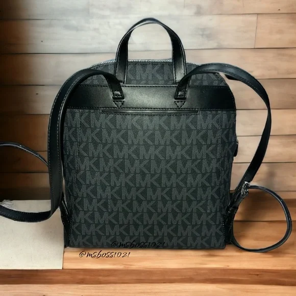 Michael Kors Dallas Backpack + Wallet in Black 
